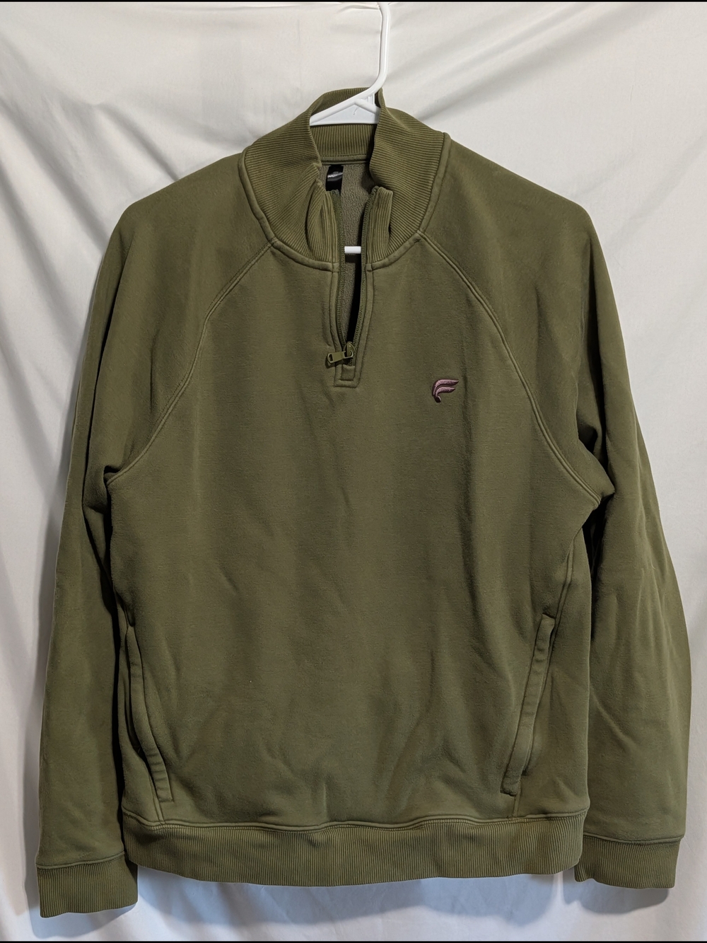 Fabletics Men's Olive Green Half-Zip Sweater